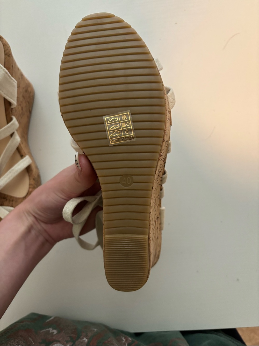 SHEIN Strap Soft Cork Wedge Sandals - Picture 7 of 8